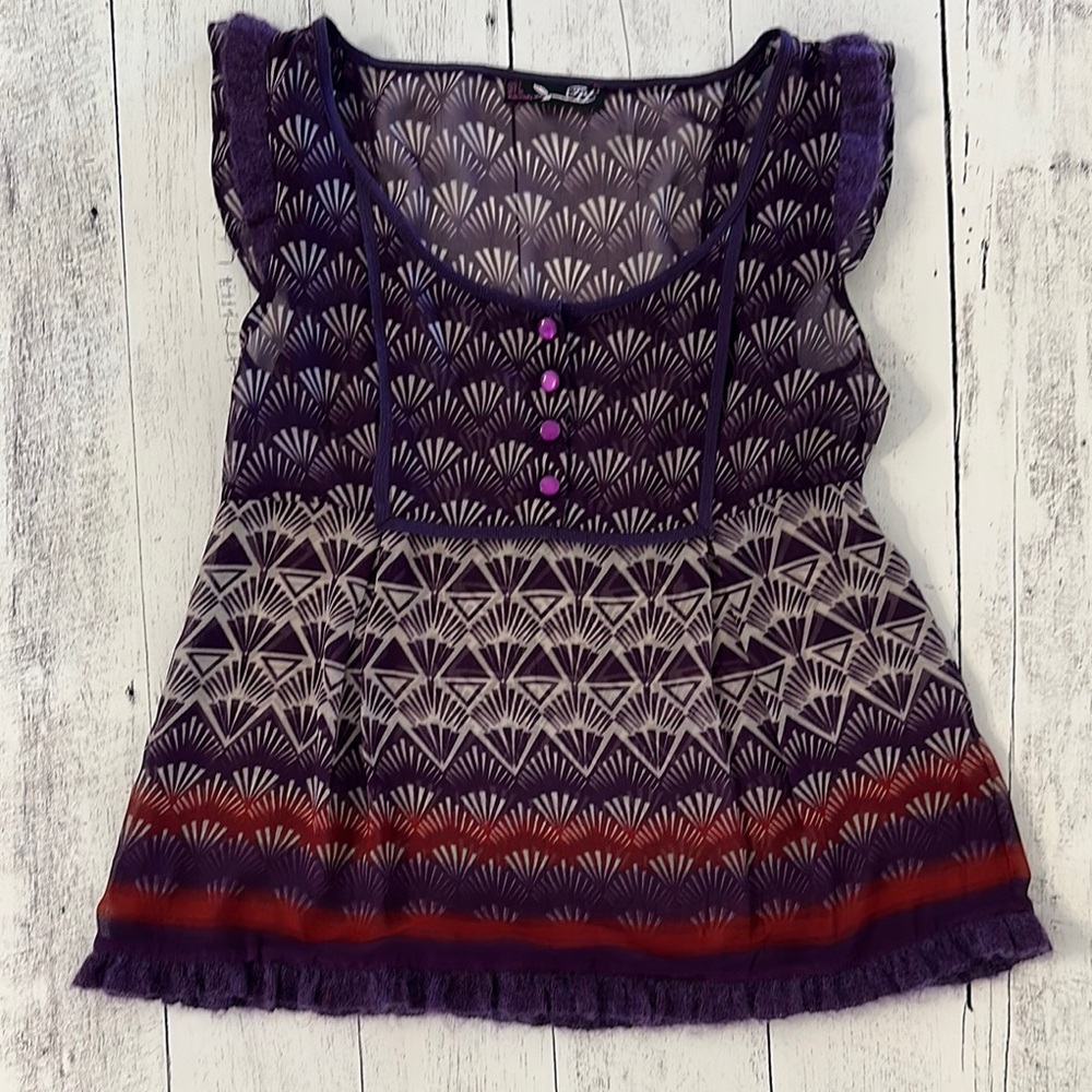 Purple Patterned light Women's Top